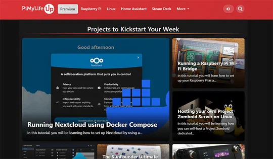 Pi My Life Up website screenshot